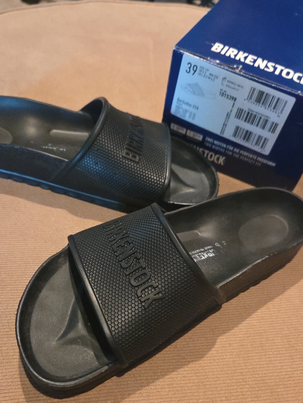 Birkenstock Barbados Size 39 Black  EVA Slide Sandals